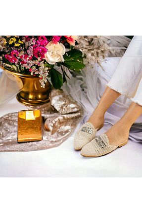 دمپائی بژ زنانه حصیر Pretty Girl - کد 824853791