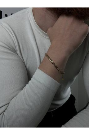 دستبند استیل طلائی زنانه استیل ضد زنگ کد 824755350