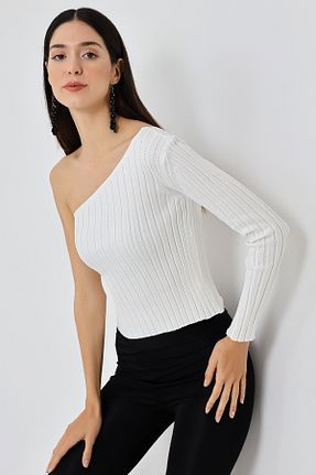 بلوز سفید زنانه ساده Devinka - کد 824855156