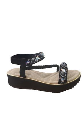 صندل مشکی زنانه پاشنه تخت Guja - کد 824865162