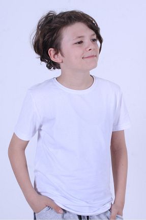 تیشرت سفید بچه گانه رگولار LAND MODA - کد 824603622