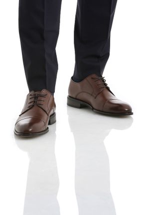 کفش کلاسیک قهوه ای مردانه چرم طبیعی کد 824618773