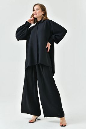 ست بالاتنه و پائین تنه مشکی زنانه بافتنی bayansepeti - کد 824668024