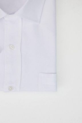پیراهن سفید مردانه پنبه - پلی استر سایز بزرگ کد 819430550