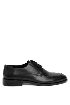 کفش کلاسیک مشکی مردانه چرم طبیعی پاشنه کوتاه ( 4 - 1 cm ) کد 824448202