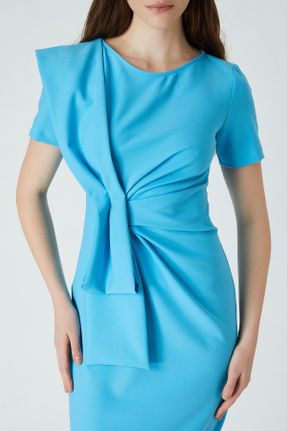 لباس آبی زنانه بافتنی رگولار کد 814373886