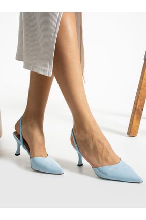 کفش پاشنه بلند کلاسیک آبی زنانه پاشنه نازک پاشنه متوسط ( 5 - 9 cm ) کد 824847245