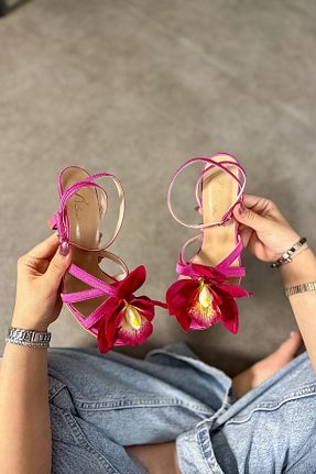 کفش پاشنه بلند کلاسیک صورتی زنانه چرم مصنوعی SHOEBELLAS - کد 824910985