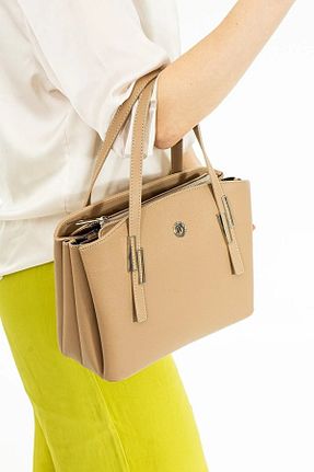 کیف دوشی بژ زنانه چرم مصنوعی Just Polo - کد 102384369