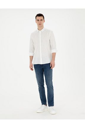 پیراهن سفید مردانه Fitted Pierre Cardin - کد 824989659