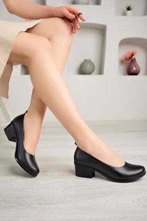 کفش کژوال مشکی زنانه چرم طبیعی پاشنه کوتاه ( 4 - 1 cm ) پاشنه ساده کد 824355545