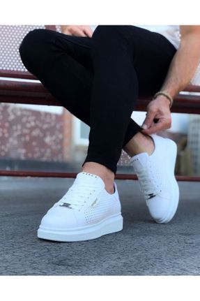 کفش کژوال سفید مردانه پاشنه کوتاه ( 4 - 1 cm ) پاشنه ساده کد 824902550