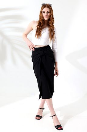 دامن مشکی زنانه پارچه Butik Beyza - کد 824913742