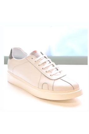 کفش کژوال سفید مردانه چرم طبیعی پاشنه کوتاه ( 4 - 1 cm ) کد 824916463