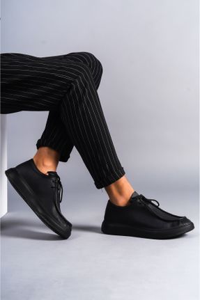 کفش کلاسیک مشکی مردانه چرم مصنوعی پاشنه کوتاه ( 4 - 1 cm ) پاشنه ساده کد 824924494