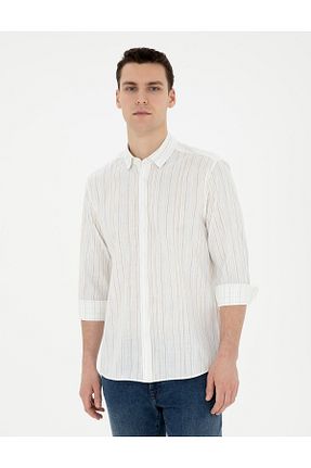 پیراهن سفید مردانه Fitted Pierre Cardin - کد 824989659