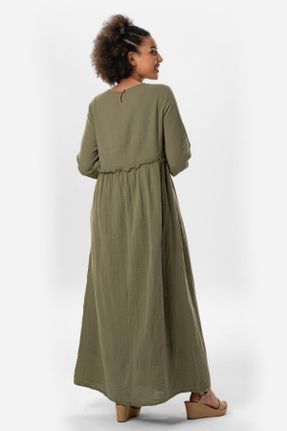 لباس خاکی زنانه بافتنی رگولار آستین-بلند بیسیک کد 815119747