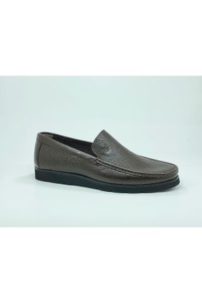 کفش کژوال قهوه ای مردانه چرم طبیعی پاشنه کوتاه ( 4 - 1 cm ) پاشنه ساده کد 825178835