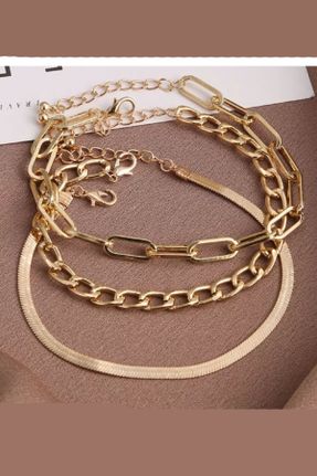 خلخال جواهری طلائی زنانه روکش طلا کد 113550070