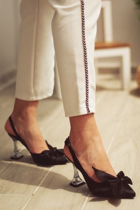 کفش پاشنه بلند کلاسیک مشکی زنانه پاشنه نازک پاشنه بلند ( +10 cm) کد 113441295
