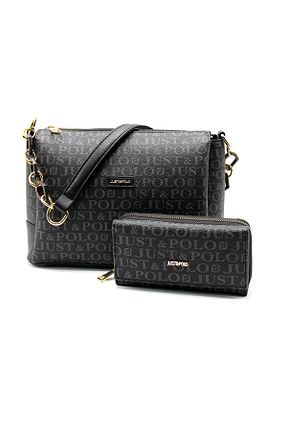 کیف دوشی مشکی زنانه چرم مصنوعی Just Polo - کد 401994762