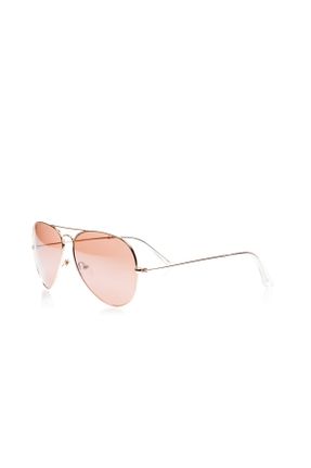 عینک آفتابی سفید زنانه UV400 فلزی آینه ای قطره ای کد 1971764
