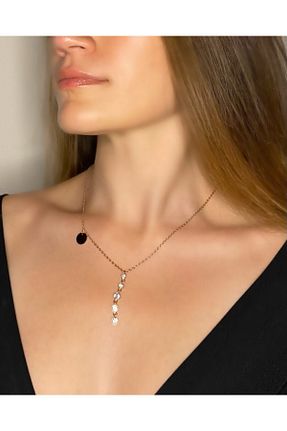 گردنبند استیل ( فولاد ) صورتی زنانه استیل (فولاد) Shiny Jewelry Official - کد 114648184