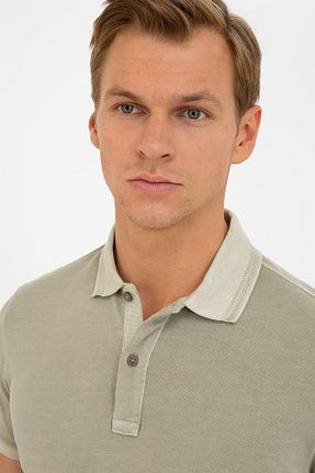 تیشرت بژ مردانه اسلیم فیت Pierre Cardin - کد 108138779