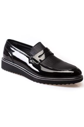 کفش کلاسیک مشکی مردانه چرم لاکی پاشنه متوسط ( 5 - 9 cm ) کد 115498845