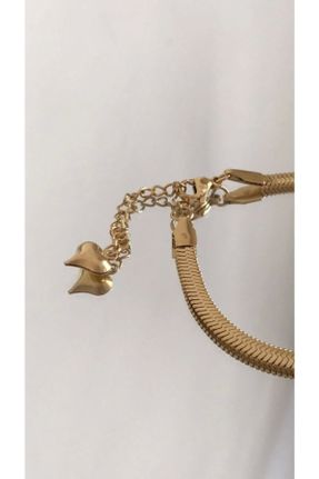 دستبند استیل طلائی زنانه فولاد ( استیل ) کد 137769897