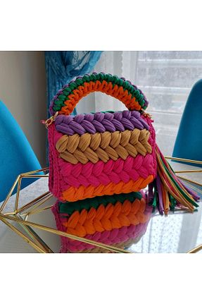 کیف دستی رنگی زنانه پارچه ای CHQEL - کد 699019200