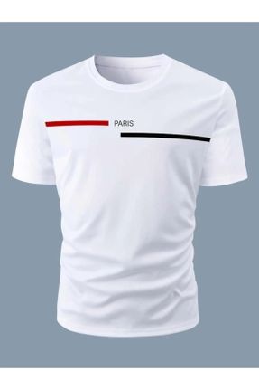 تی شرت سفید زنانه پنبه - پلی استر یقه گرد اورسایز تکی کد 825113208