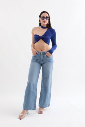 شلوار جین آبی زنانه فاق بلند جین کد 807319150