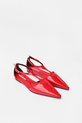 کفش پاشنه بلند کلاسیک قرمز زنانه چرم لاکی پاشنه ساده پاشنه کوتاه ( 4 - 1 cm ) کد 814445820