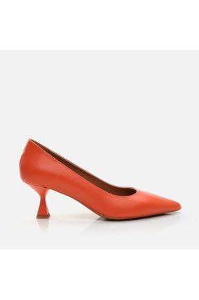 کفش پاشنه بلند کلاسیک صورتی زنانه چرم طبیعی پاشنه نازک پاشنه متوسط ( 5 - 9 cm ) کد 825187683