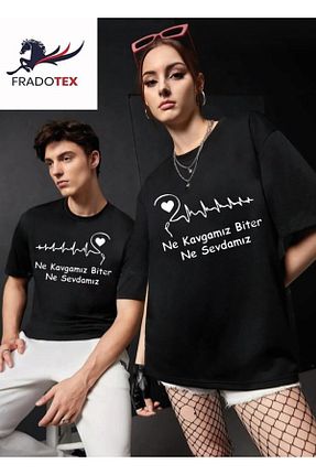 تیشرت مشکی زنانه گشاد FRADOTEX - کد 825192473