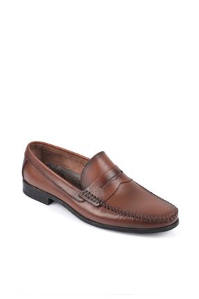 کفش کژوال قهوه ای مردانه چرم طبیعی پاشنه کوتاه ( 4 - 1 cm ) پاشنه ساده کد 37870346