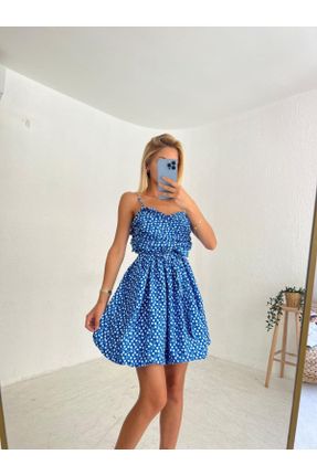 لباس آبی زنانه بافتنی گلوژ بیسیک کد 825262598