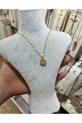 گردنبند استیل ( فولاد ) طلائی زنانه استیل ضد زنگ BERS AKSESUAR - کد 824249056