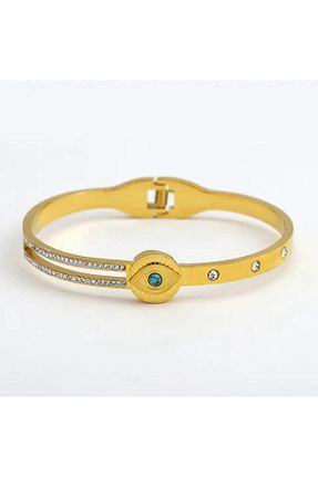 دستبند استیل (فولاد) طلائی زنانه استیل ضد زنگ DESİGNEDBYD - کد 775144887