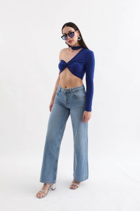 شلوار جین آبی زنانه فاق بلند جین کد 807319150