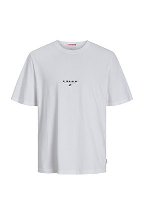 تیشرت سفید مردانه رگولار Jack & Jones - کد 825211636
