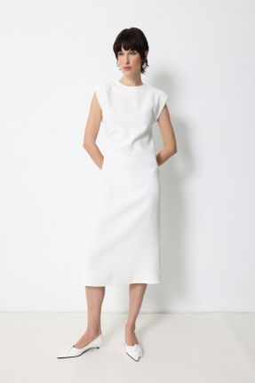 لباس سفید زنانه بافتنی کد 824682944