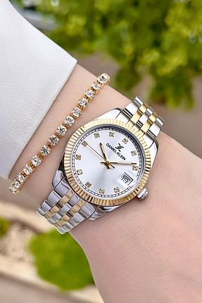 ساعت مچی طلائی زنانه 31-34 میلی متر Daniel Klein - کد 825245762