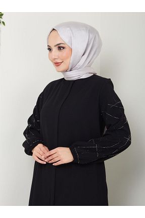 کلاه و ابایا مشکی زنانه پنبه پلی استر ELBİSHE - کد 825354844
