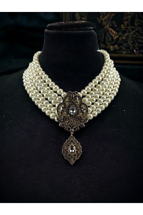 گردنبند مروارید طوسی FAYRA ACCESSORIES - کد 825319519