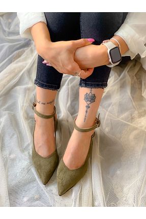 کفش پاشنه بلند کلاسیک خاکی زنانه چرم irmona - کد 825411483
