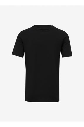 تی شرت مشکی مردانه رگولار یقه گرد کد 825450581