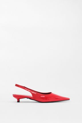 کفش پاشنه بلند کلاسیک قرمز زنانه پاشنه نازک پاشنه کوتاه ( 4 - 1 cm ) کد 812860962