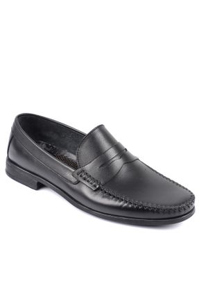 کفش کژوال مشکی مردانه چرم طبیعی پاشنه کوتاه ( 4 - 1 cm ) پاشنه ساده کد 36411811